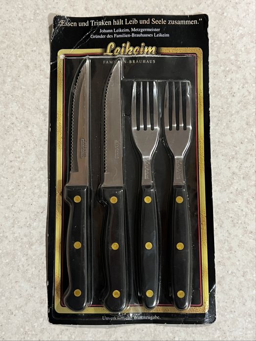 Німецький набір для стейка Leikeim (4 предмети) — Ювілейне видання.