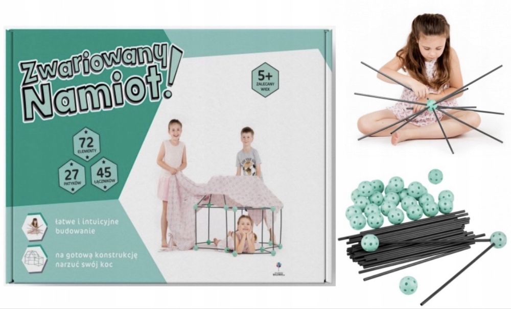 Baza Dom Zwariowany Namiot - 138 elementow