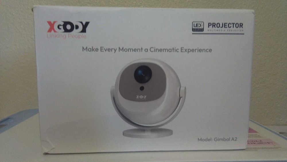 Projetor Full HD WiFi/Bluetooth – XGODY Gimbal A2 | Novo e Testado