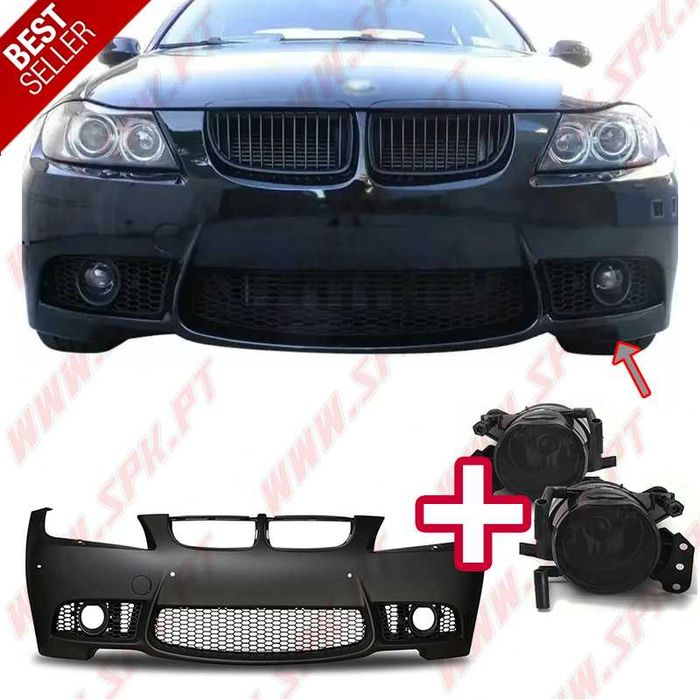 Para-Choques + Faróis Nevoeiro LOOK M3 BMW E90 / E91 (05-08) - Novo