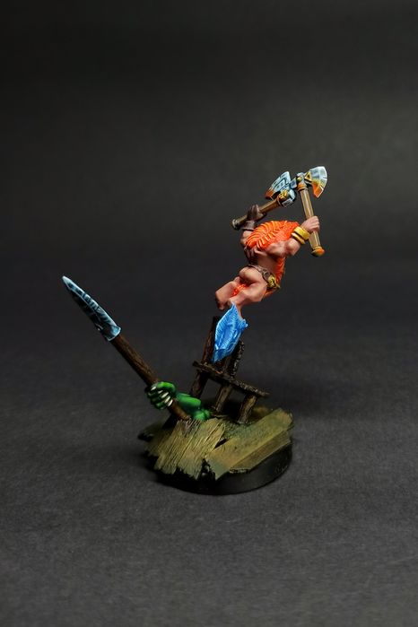 Warhammer, dwarf, krasnolud, berserker, dnd, RPG, figurka, diorama