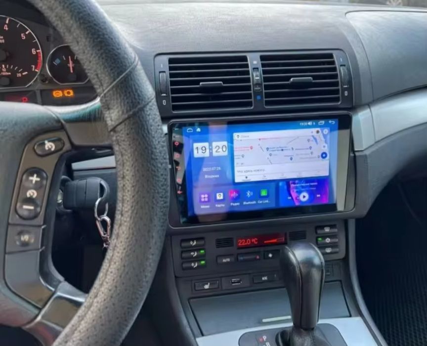 Rádio Android 14 com GPS BMW E46 (Novo)