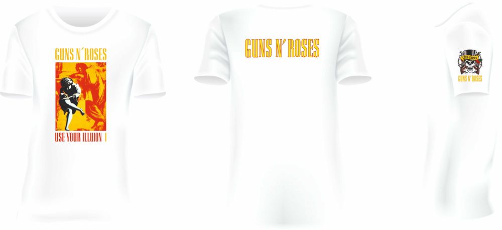 T-shits Brancas GUNS N ROSES - Últimas unidades