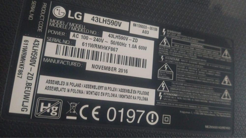 Televisão Smart LG 43”