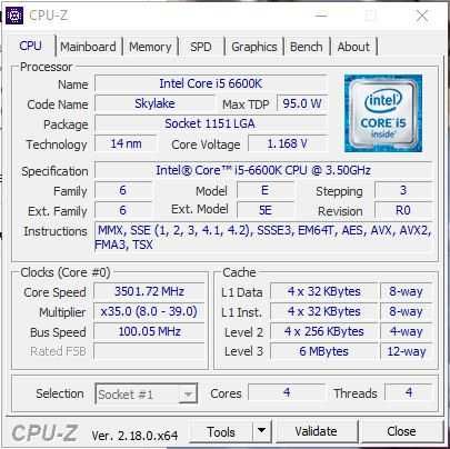 Procesor Intel Core i5 6600k