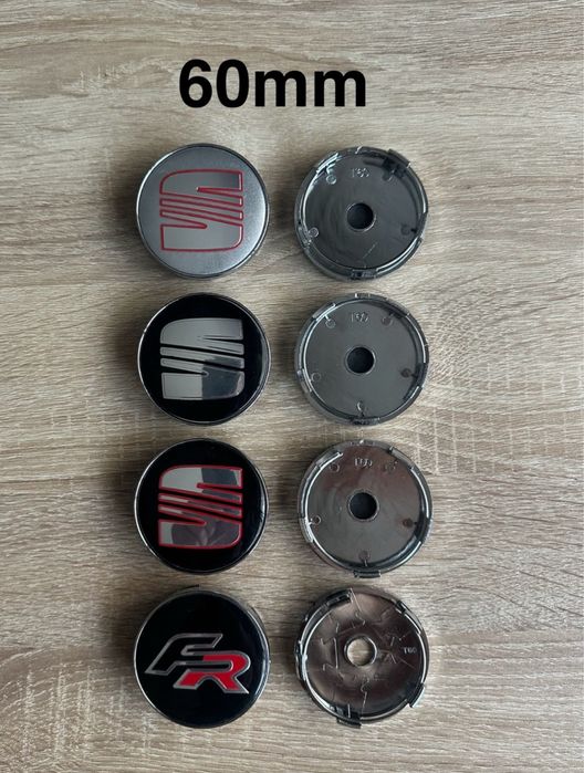 Conjunto 4 Centros Jantes Seat 56mm 60mm 63mm 65mm 68mm
