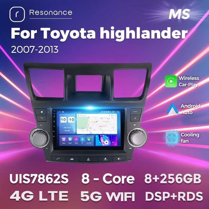 Магнітола Toyota Highlander android GPS навігація Тойота Хайлендер