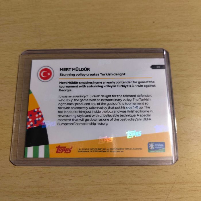 Carta Mert Muldur Topps Now Euro 2024