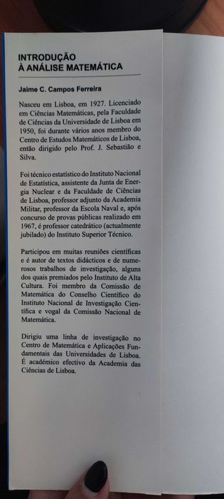 Book "Introduction to Mathematical Analysis" | Calouste Gulbenkian Foundation64283847159298121