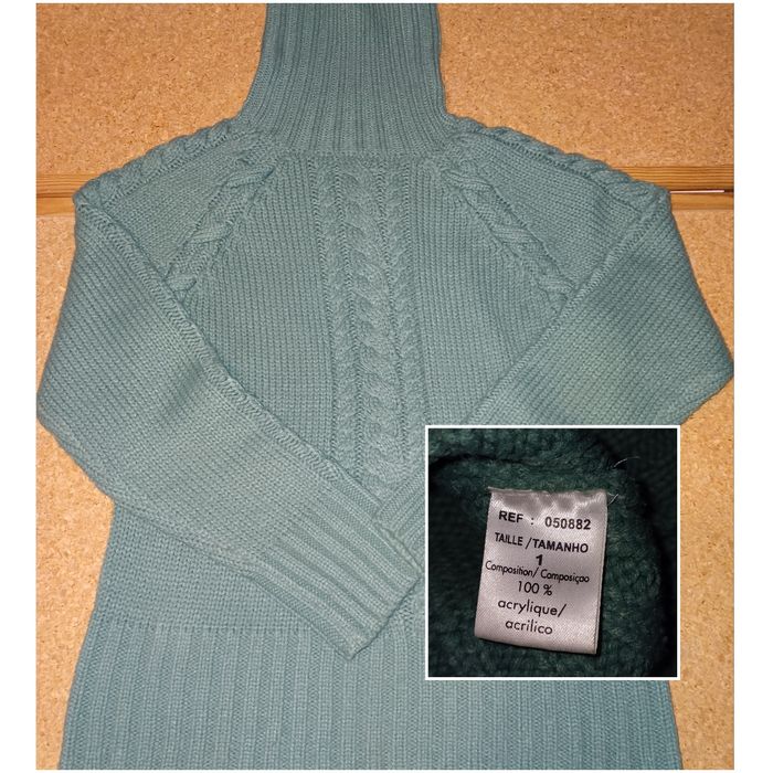 Camisolas de malha de senhora, gola alta, quentes , várias.