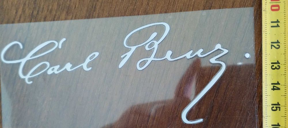 Autocolante Baixo Relevo Carl Benz Antigo Novo