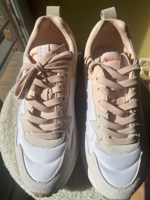 Sapatilhas Pepe Jeans London rosa/bege