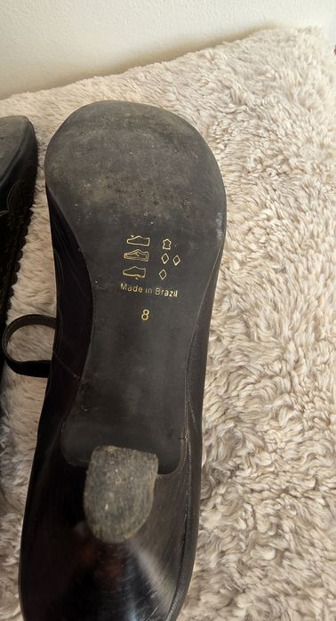 Buty na obcasie skóra naturalna 41