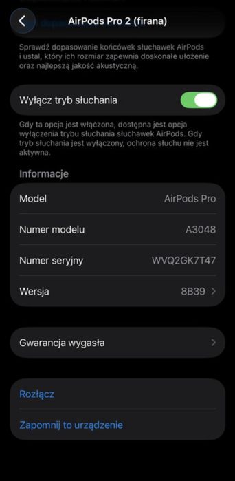 Słuchawki Apple AirPods Pro 2