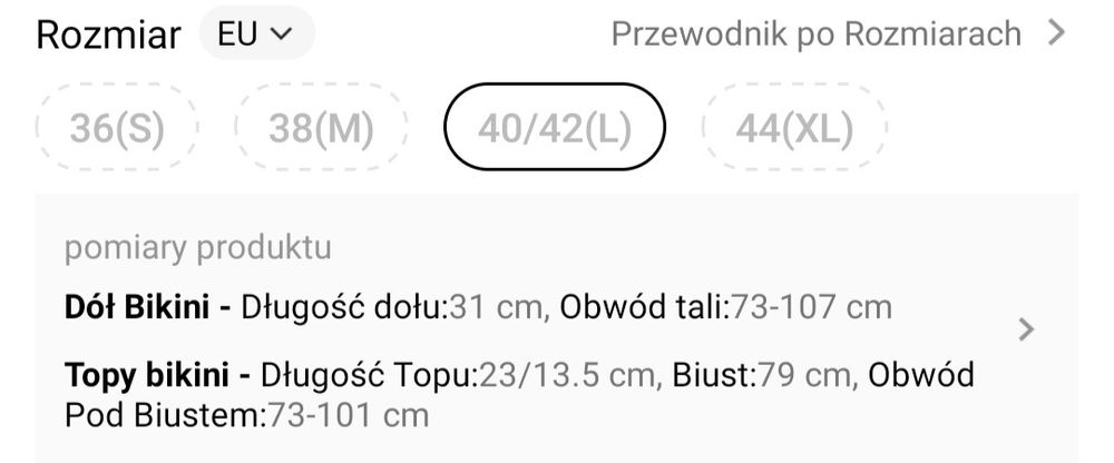 Strój kąpielowy dwuczęściowy bikini wysoki stan