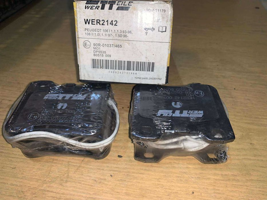 Nowe klocki hamulcowe WERTEILE WER2142–Peugeot 106 I/II –komplet 4szt.