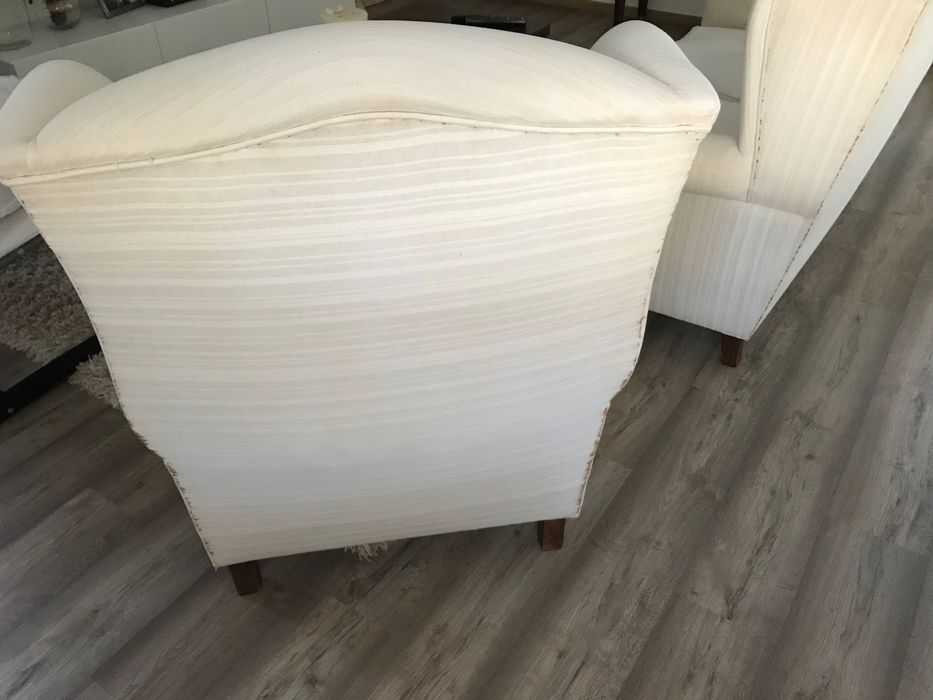 Sofás de tecido de cor branca