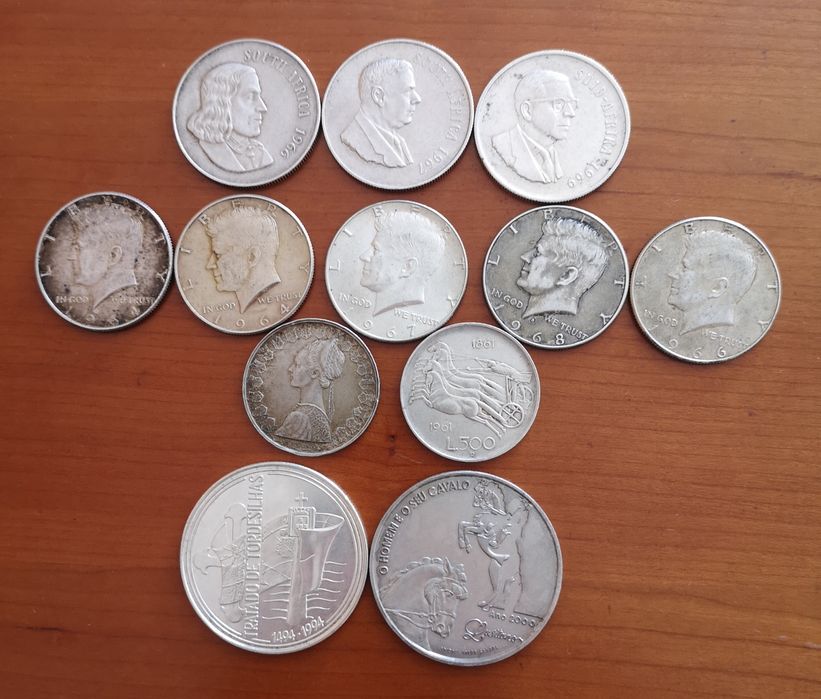 moedas prata lote variado (#12)