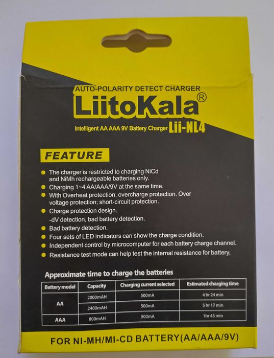 Зарядний пристрій Liitokala Lii-NL4