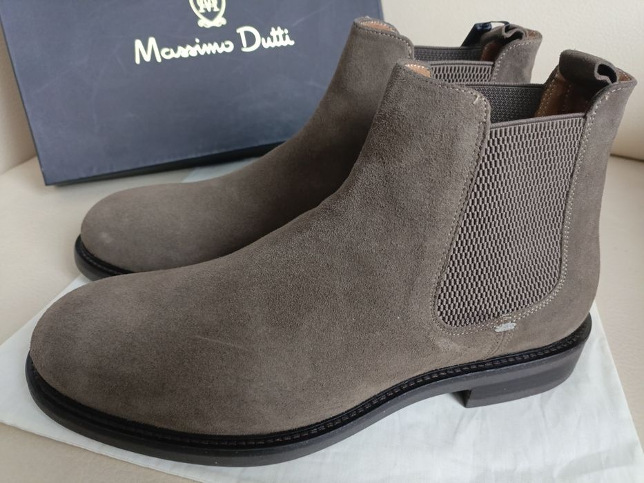 EXCLUSIVE,Massimo D.Skórzane buty, sztyblety, 44/28,5cm