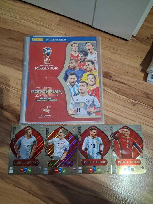 Album fifa world cup russia 2018 z kartami + XXL Ronaldo, Messi, Lewandowski, Kane