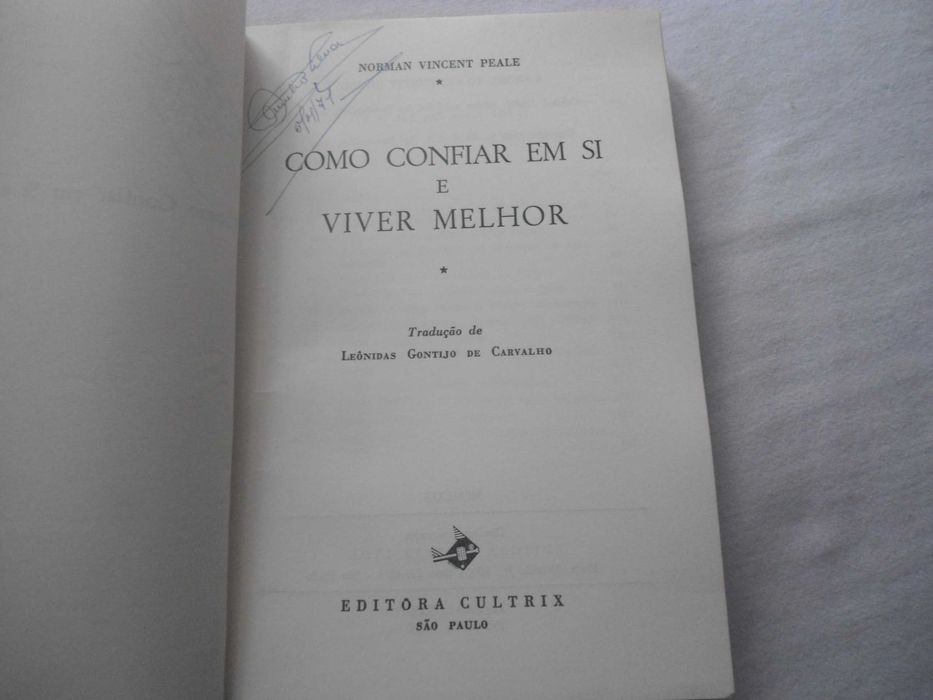 Como Confiar em si e viver melhor por Norman Vincent Peale