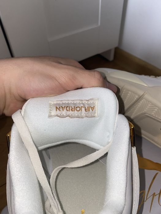 Air Jordan 4 White and Gold