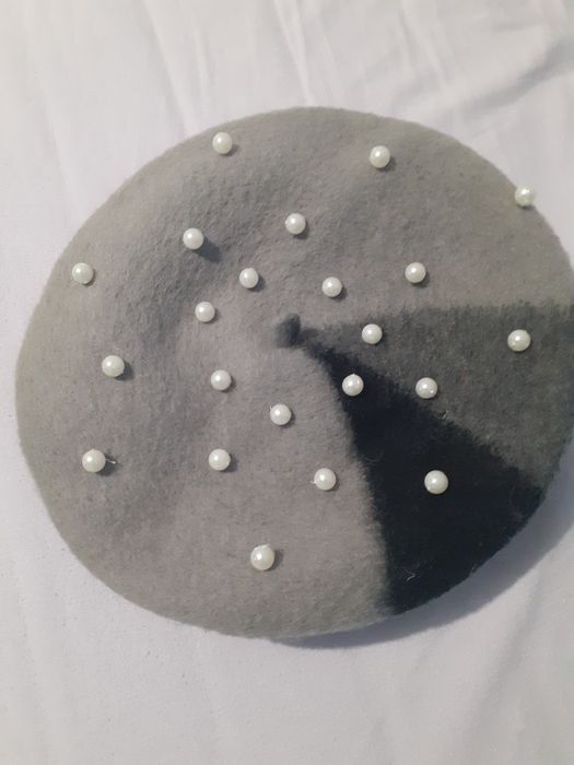 Beret czapka szary