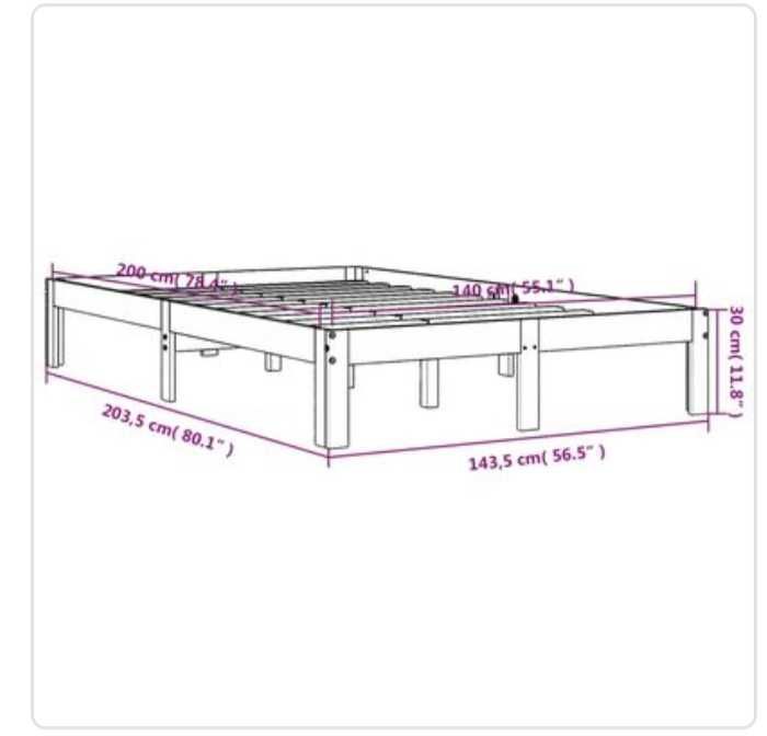 Estrutura cama de casal 140×200