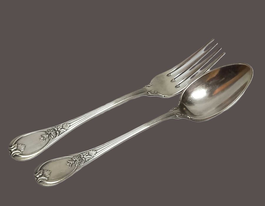 Para sztućców serwingowych, środka stołu, Fraget Warszawa