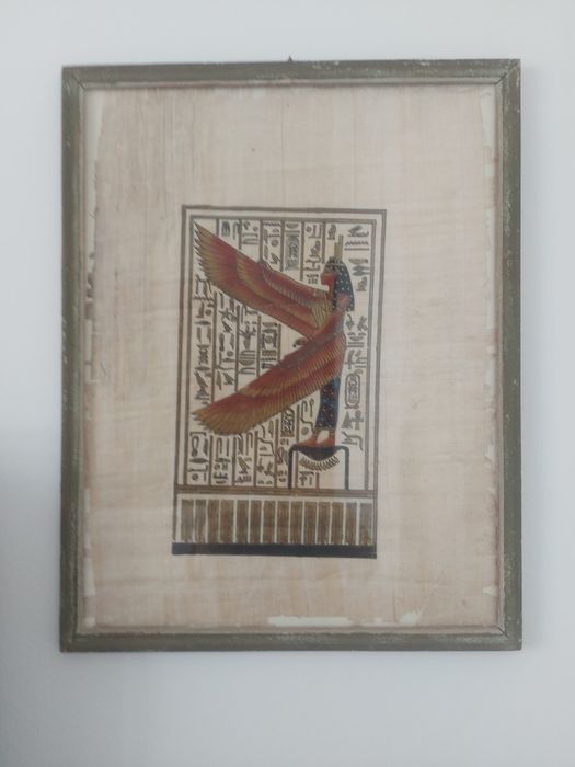 Izyda- egipski papirus w ramie ,obraz, dekoracja