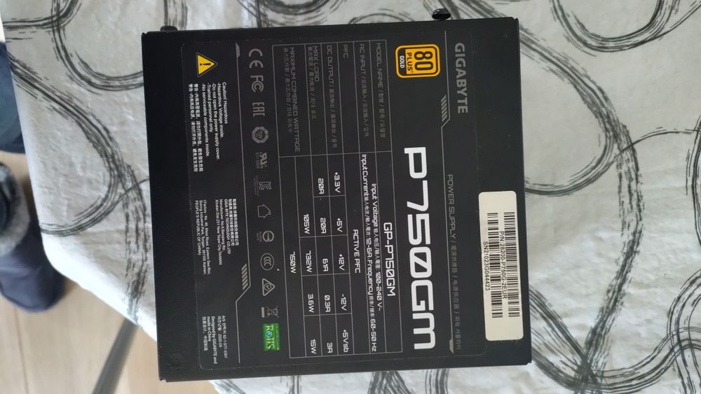 Fonte P750GM gigabyte