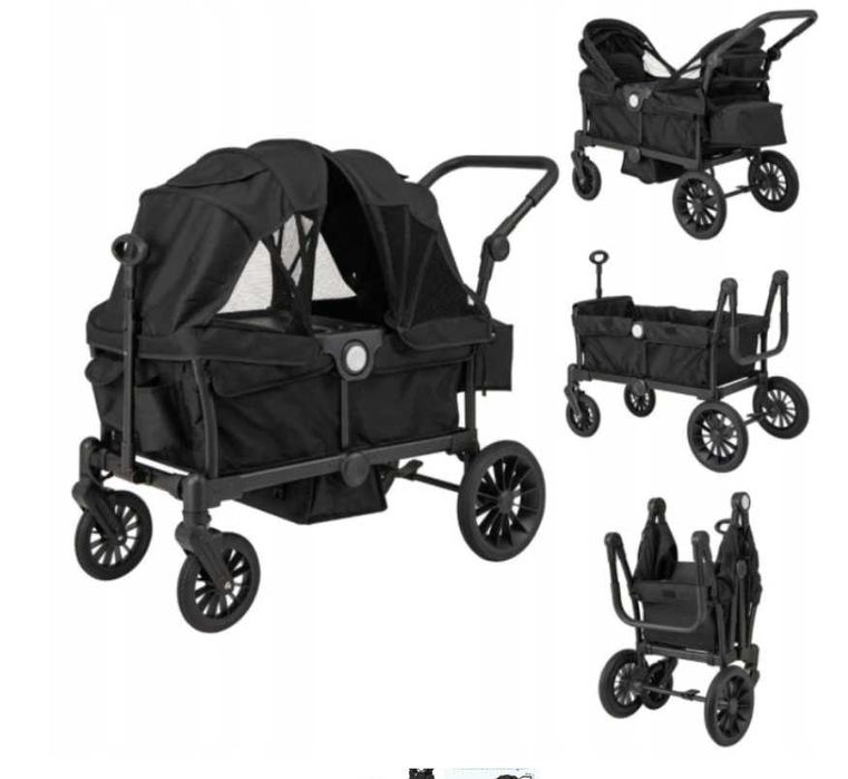 Wózek dziecięcy bliźniaczy 2 w1 turystyczny