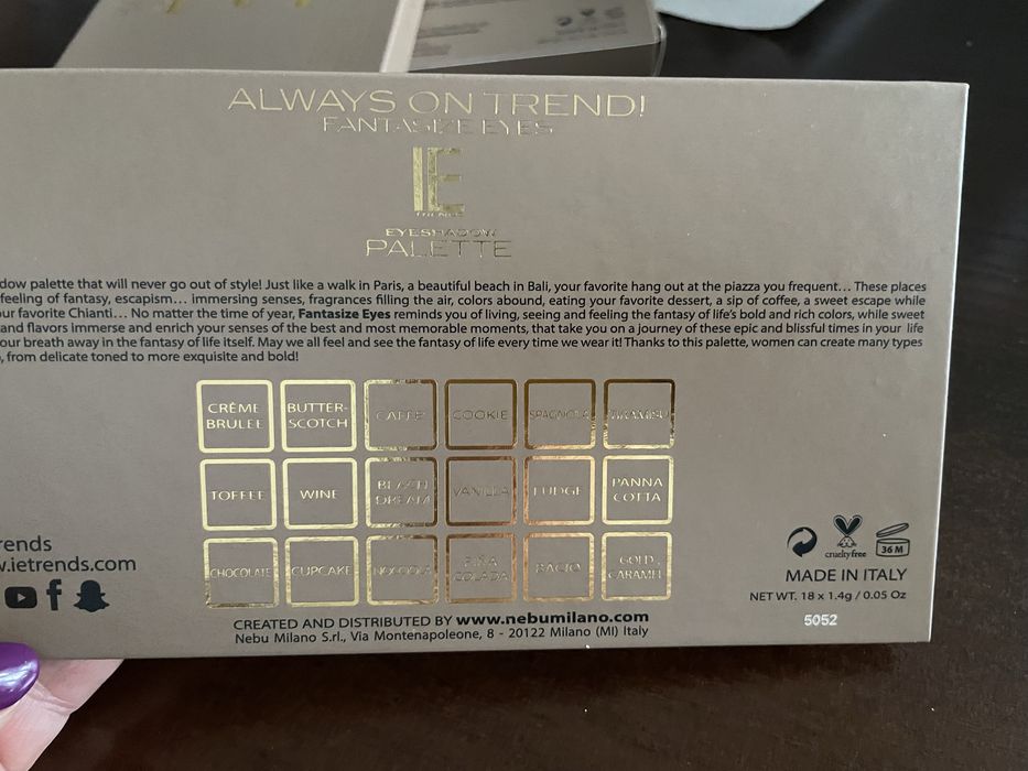 Paleta cieni Milano
