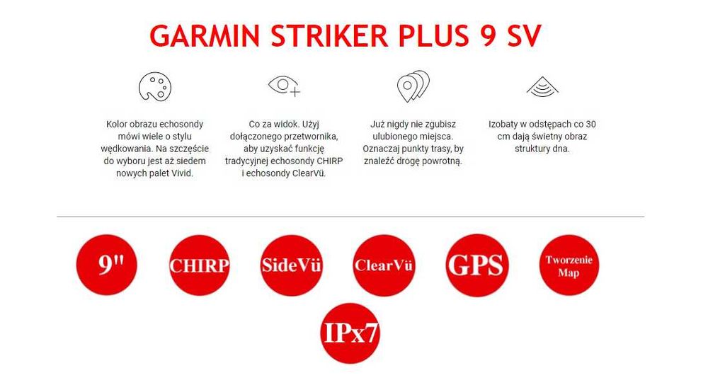 Echosonda Garmin STRIKER VIVID 9SV Plus GT52 - Dostępny od ręki