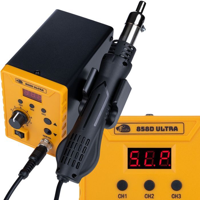 Stacja Lutownicza Rosfix 858D Ultra | 700W, 100-500°C, 120 l/min