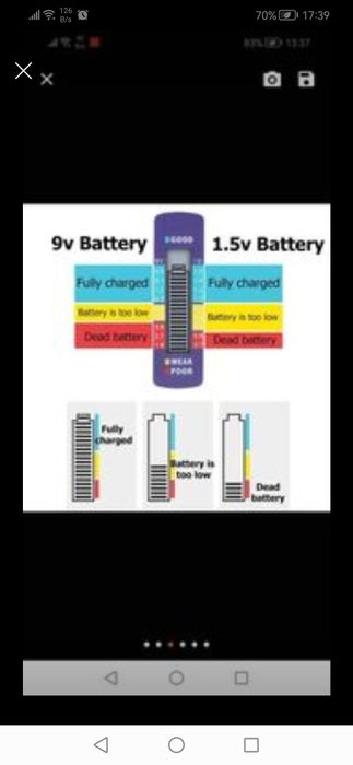 Verificador de baterias. Novo