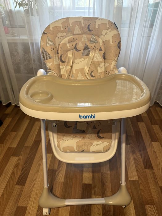 Стільчик для годування Bembi m3233 Mommy Bear Beige