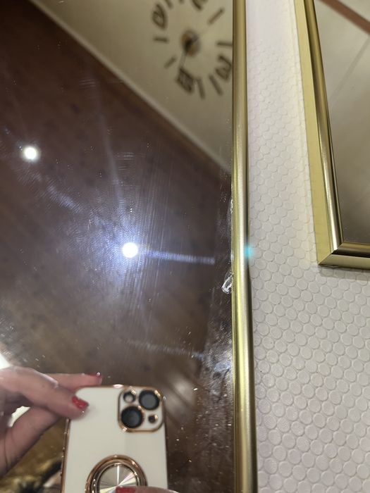 2 espelhos dourados cada 15€