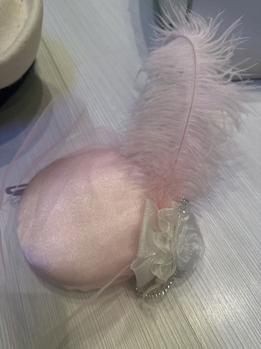 Шляпка дитяча декоративна рожева ТОРГ