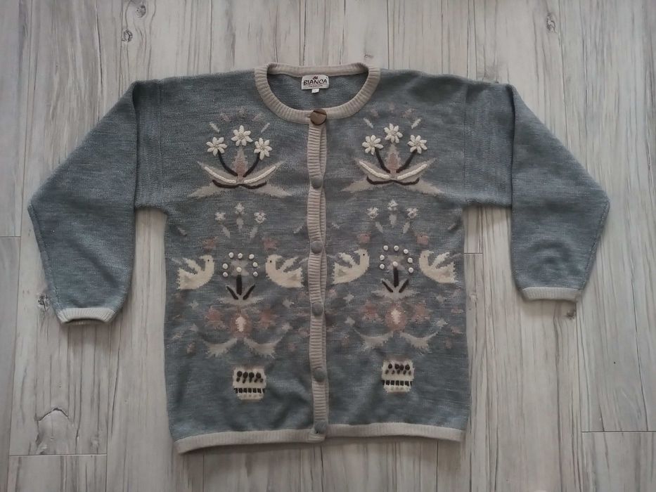 Sweter vintage - 30% wełna, 70% akryl