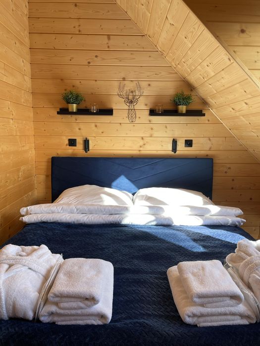 Domek w górach jezioro z prywatną balią jacuzzi ferie kominek