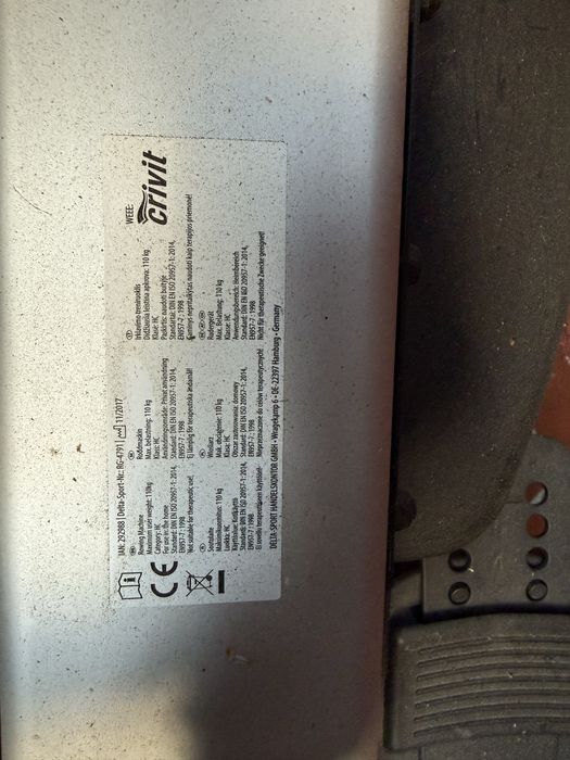 Wioślarz treningowy CRIVIT RG-4791 – sprawny
