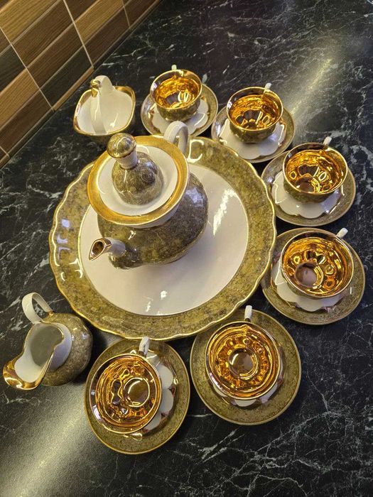 Сервіз для кави з фарфору (на 6 персон, 10 предметів), договірна