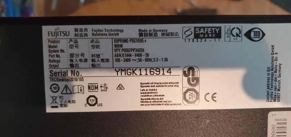 Vendo PC Dekptop Fujitsu Esprimo - com avaria