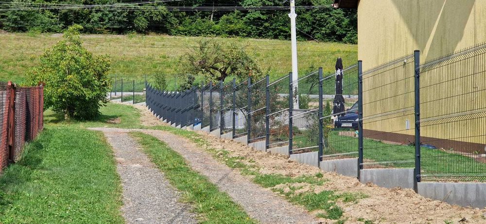 Ogrodzenie Panelowe 123 cm Grafit Montaż