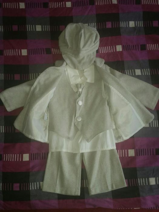 Garnitur dla chłopca do chrztu . Rozmiar 80 cm .