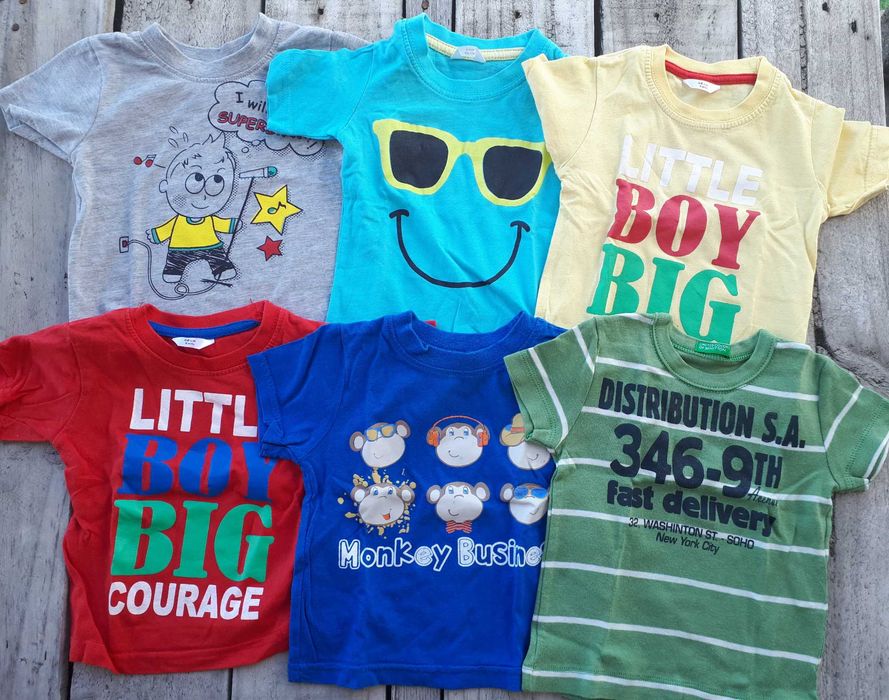 Zestaw tshirty lato 68cm 6szt