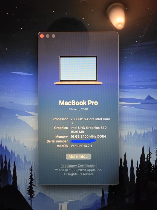 MacBook Pro 15” 2018 | Intel Core i7 | 16 GB RAM | 1TB de SSD