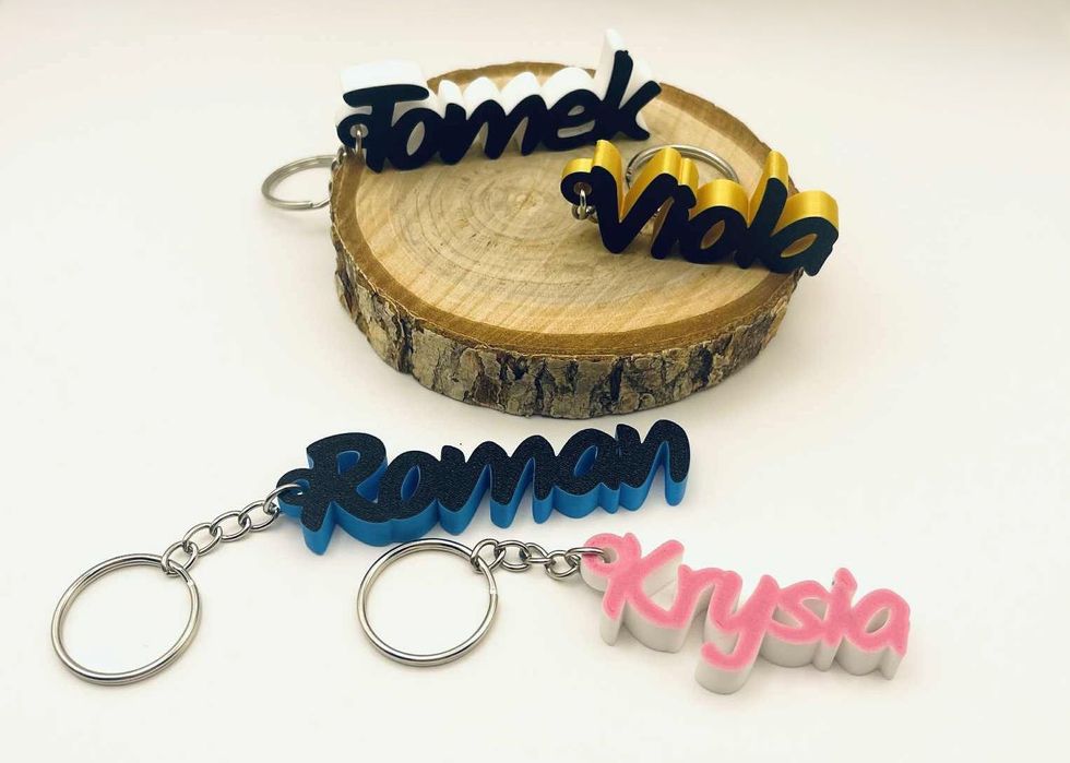 Brelok 3D Dowolne imię i kolory